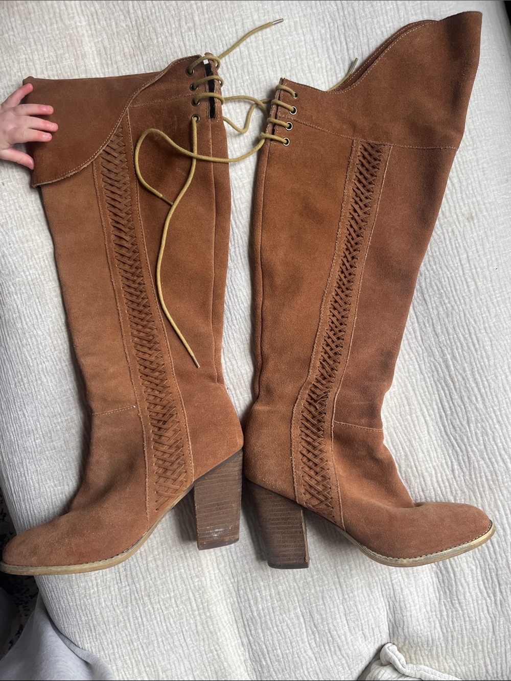 Women's Tall Suede Lace-Up Boot - Brown